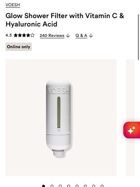 VOESH White Glow Shower Filter with Vitamin C & Hyaluronic Acid